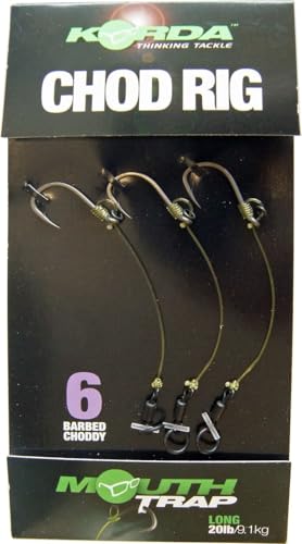 Korda Ready Tied Chod Rigs - Long - Barbed - 6