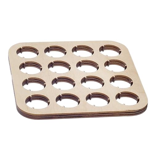 Exhibidor de cubierta de botella, recogedor cuadrado para botellas de cerveza, bandeja de almacenamiento de tapa de vino de madera de 16 ranuras, decoración del hogar para coleccionistas, mujeres