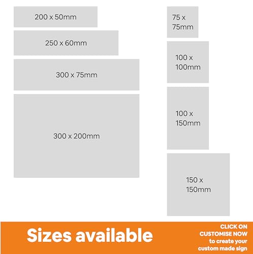 Custom Laser Engraved Signs/Personalised Text & symbols/durable Sign for door, office, Home & Business – Indoor/Outdoor – various sizes, colours and fixings available. 1.6mm UV stable Acrylic - Image 2