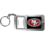 NFL Siskiyou Sports Fan Shop San Francisco 49ers Flashlight Key Chain with Bottle Opener One Size Black