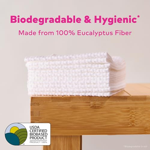 Image of MakeUp Eraser Cloud Clean Eco Towelettes, Certified 100% USDA Biobased Face Towel, Biodegradable Disposable Face Towelette, Dry Wipe Made From Ultra Soft, 100% Eucalyptus Fibers, 60ct., 1 pack