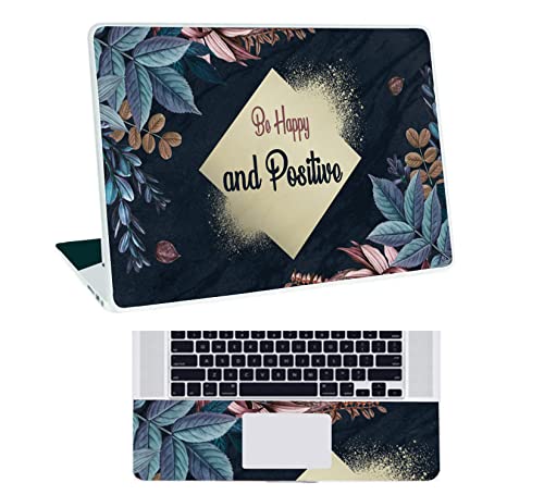 Image of Floral-D14 Top+Wrist Pad Vinyl Laptop Skin /Sticker /Cover for 15 to 15.6 Inches Laptops Laminated-Removable-HD Quality Compatible for Hp-Dell-Sony-Lenovo-Asus etc.(15x10 Inches)