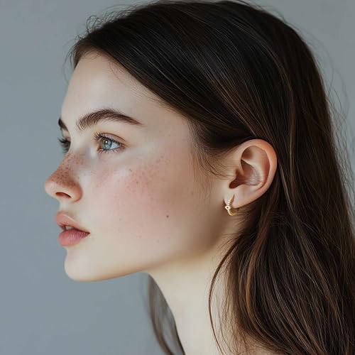 Gold Hoop Earrings for Women 14K Gold Earrings for Women Evil Eye Hoop Earring for Womens Hoops Fashion Powerful Evil Eye with Shimmering Cubic Zirconia Unique Womens Hoops Earring3