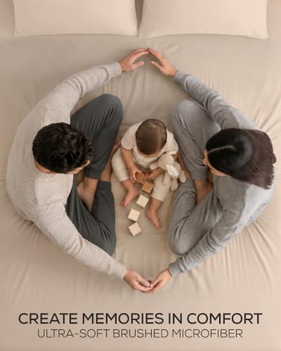 Image of Utopia Bedding Twin Sheet Set 3 Piece Soft Sheets - Beige