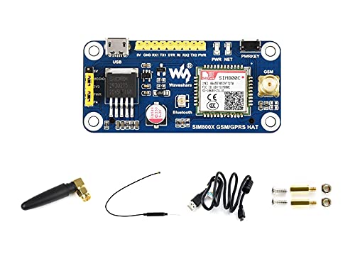 Waveshare GSM/GPRS HAT, Compatible with Raspberry Pi 5/4B/3B/Zero/Zero W/Zero 2W/Pico/Pico W/Pico WH,Jetson Nano Based on SIM800C Support SMS Data Transfer ect, 2G Communication by waveshare - Used condition - US$18.81