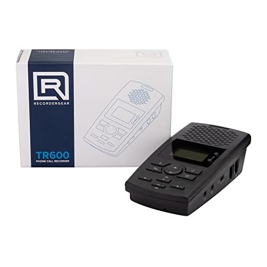 RecorderGear TR600 Landline Phone Call Recorder for Analog/IP/Digital Lines, Automatic Telephone Recording Device - 16GB
