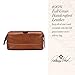 Patricia Nash Travel Toiletry Bag for Men - Heritage Leather Travel Case, Dopp Kit for Men, Full Grain Handcrafted Leather, Toiletry Bag, Stylish Travel Case, Brushed Brass Hardware, Zipper Closure