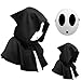 Yearsahrk Shy Guy Maske Halloween Maske Funny Anime Spiel Maske Weiße Voll Face Maske Halloween Kostüm Cosplay Requisiten Zubehör (Boy Maske+Black Cloak) BLACK+DECKER günstig Kaufen-Yearsahrk Shy Guy Maske Halloween Maske Funny Anime Spiel Maske Weiße Voll Face Maske Halloween Kostüm Cosplay Requisiten Zubehör (Boy Maske+Black Cloak)