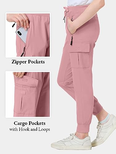 Image of EXARUS Girls Hiking Cargo Pants Joggers Teen Quick Dry Lightweight Slim Fit | Tween Youth Camping Pants Kids Hip Hop Dance Athletic Tapered Lightweight Track Safari Drawstring Woven /Knit 6-14Y