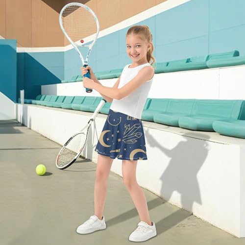 Tennis Skirt for Girls with Built-in Shorts Flowy Little Girls Golf Skirt Little Girl Pleated Skirt with Pockets 5