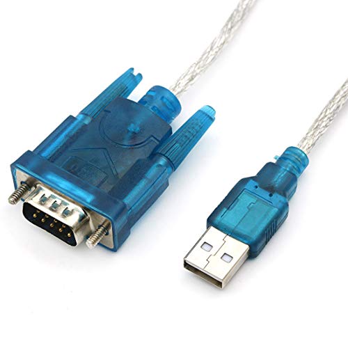 Hailege 2pcs CH340 USB to RS232 USB to Serial USB to 9P DB9 Cable COM Port Convert Cable, Transparent, 86 cm - Image 3