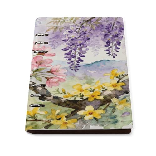 VTCTOASY Chic Wildflowers Journal Notebook Refillable A5 Binder Notebooks 6