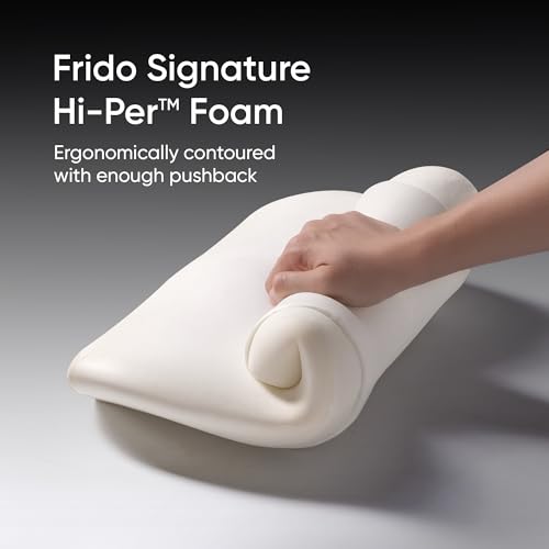 Image of Frido Premium Car Wedge Seat Cushion with Memory Foam Support and Coccyx Cutout, Luxe Leatherette Finish, Tailbone and Hip Pain Relief, Comfortable Support for Long Drives Travel and Daily Use | Black