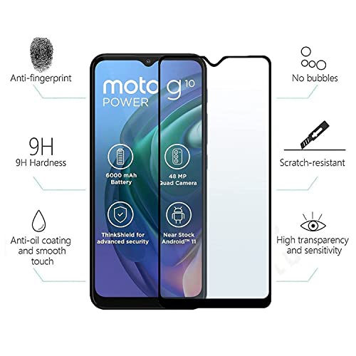 Image of HD Tempered Glass Screen Protector Compatible For Moto G10 Power With Edge To Edge Coverage And Easy Installation Kit