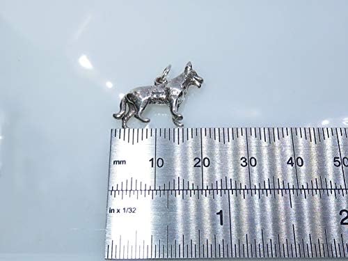 German Shepherd Dog sterling silver charm .925 x 1 Dogs charms -SFP