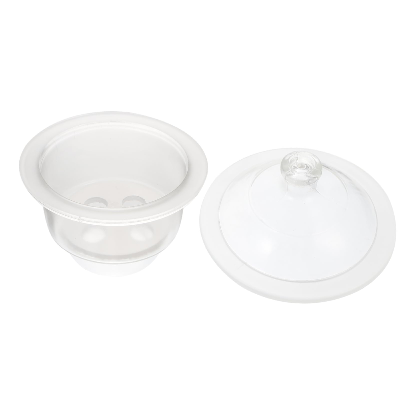 Small Lab Dessicator, Glass Laboratory Drying Bottle, Clear Jar Glass Desiccator Jar, for Scientific Experiment