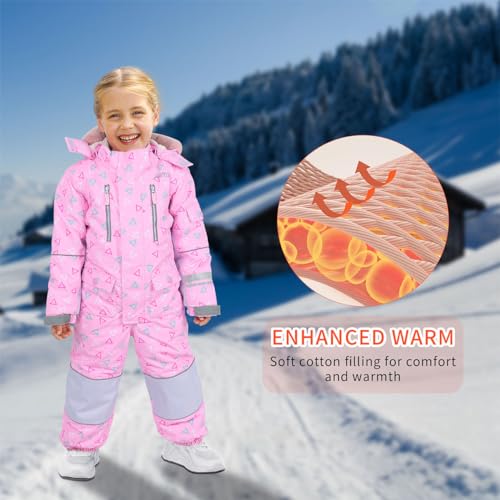 Yueta Kids Snowsuit One Piece, Waterproof Snow Suit for Boys Girls, Ski Jackets Jumpsuits Overalls for Skiing Snowboarding2