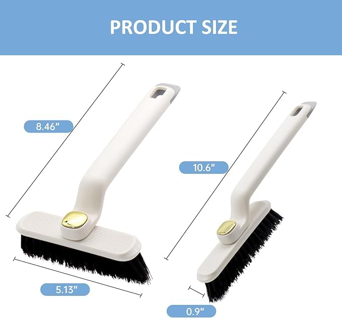 Image of KROYWEN Multi-Function Bathroom Plastic Cleaning Brush,Tiles Cleaning Brush,Hard Bristle Rotating Crevice Gap Cleaning Brushes for Bathroom,Floor Cleaner Brush(Multi Colour) (2)