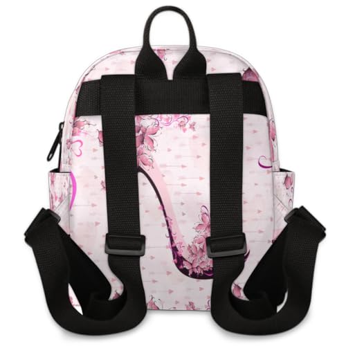 Flower High Heels Backpack for Women Large Capacity with Adjustable Pressure Relief Strains Lightweight Travel Backpack for Work Travel Casual Gifting3