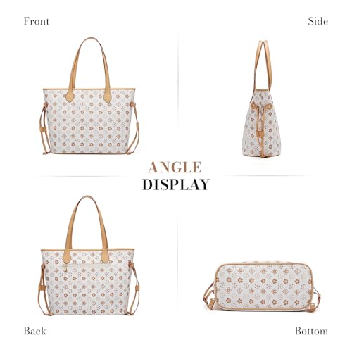 Image of Women Fashion Synthetic Leather Handbags Tote Bag Shoulder Bag Top Handle Satchel Purse Set