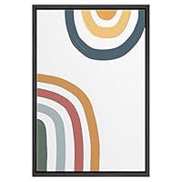 SIGNWIN Framed Canvas Wall Art Nordic Rainbow Canvas Prints Home Artwork Decoration for Living Room,Bedroom - 16