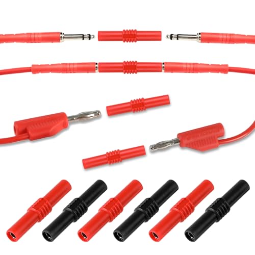 10 conectores banana jack hembra 4mm aislados miniatura 5