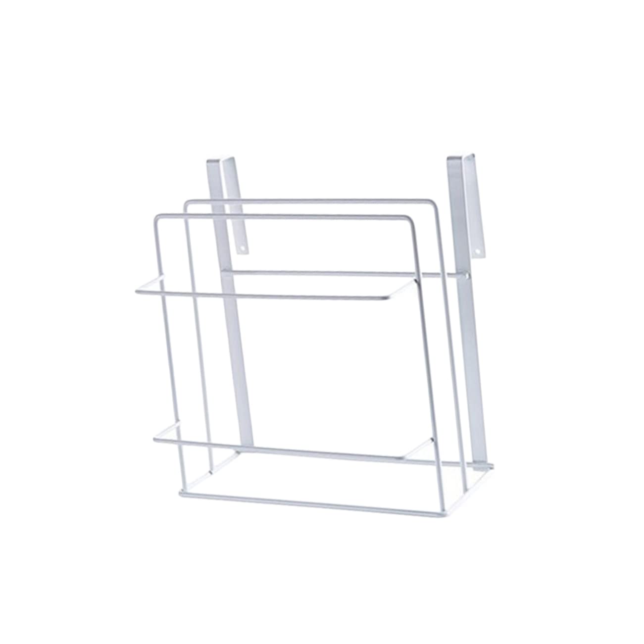 Bohrfreies Schneidebretthalter aus Eisen, Wandmontierter Küchenregal Weiß