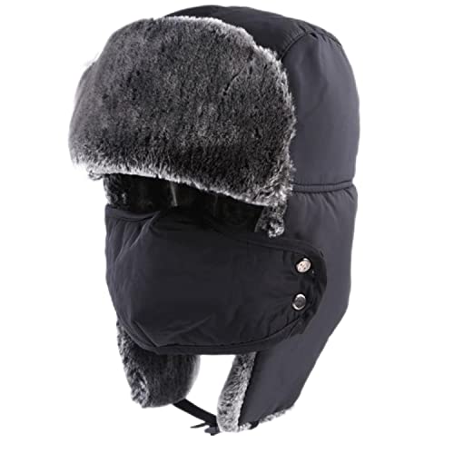Billion Xin Trooper Trapper Herren Wintermütze Winddicht Warm Maske Ohrenklappen Outdoor Sport Wandern Skifahren Jagd Fliegermütze Cover