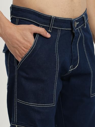 Image of RAGZO Cargo Pants for Men || Men Cargo Jeans Pant || Cargos for Men || Loose Fit Jeans Cargo