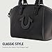 True Religion Women's Satchel Bag, Small Crossbody Purse Handbag with Adjustable Removable Shoulder Strap, Black