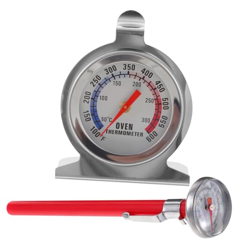 FUTUREORYY 2piezas Termómetro Para Alimentos Termómetro De Dial Para Hornear Para Barbacoa Medidor De Temperatura Para Carne Acero Inoxidable Para Asar Pavo Pollo Cerdo Parrilla Exterior