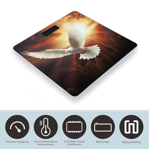 Báscula de baño digital con pantalla LCD y vidrio templado miniatura 3