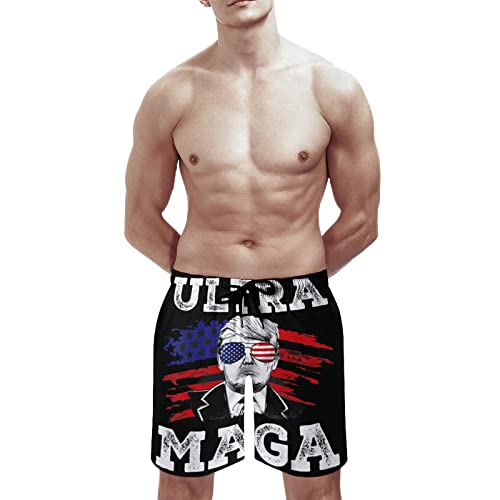 Board Shorts Ultra MAGA USA Flag Anti Biden Patriotic Swim Trunks Do Not Fade Beach Shorts3