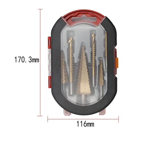 AMIUHOUN 6Pcs Step Drill Bit Slot Broaching Saw Drill Set Countersink for Metal Wood 4-12/20/32mm Wood Cutter Set Without Box 5 AMIUHOUN 6Pcs Step Drill Bit Slot Broaching Saw Drill Set Countersink for Metal Wood 4-12/20/32mm Wood Cutter Set Without Box - Image 5