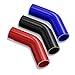 Endure 45 Degree Elbow Coupler Silicone Hose 4-Ply, 2-Inch(51mm), Couplers for High Performance Vehicles, Intake Piping, Length(102mm), Thickness (5mm), Automotive Silicone Hose - Black