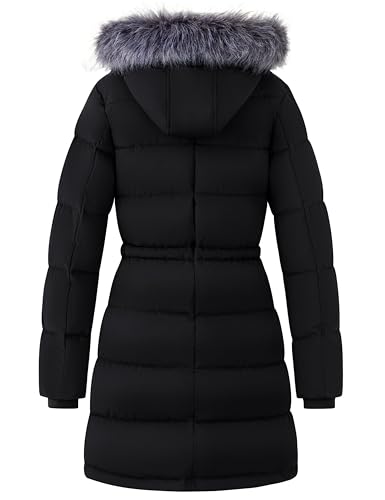ZSHOW Women's Warm Hooded Winter Coat Waterproof Quilted Puffer Jacket Long Windproof Parka3