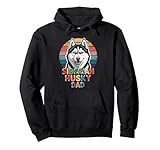 retro siberian husky dad siberian huskies felpa con cappuccio