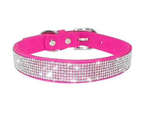 Tour de cou Fushia Diamond River réglable de 36 à 45 cm pour chien