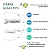 Pitara (5-10-20-50 Pack) Ultra Premium Pitara Glass Rolling Tips - Cigarette Tip Holder - Great for Hand Rolls - Glass Rolling Tips Bulk - Flat Shape (5)