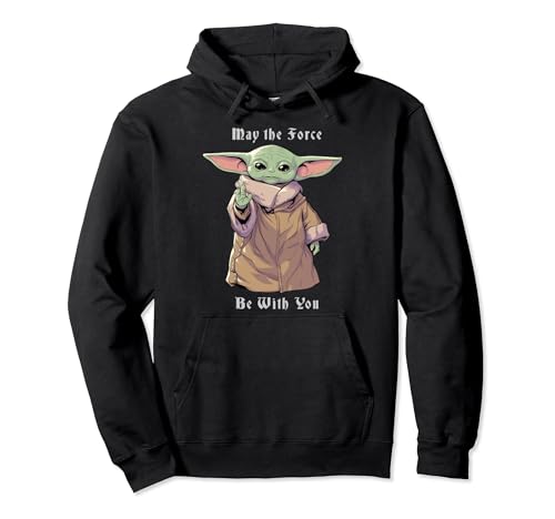 Sweat à capuche Grogu imprimé Star Wars coton noir taille adulte