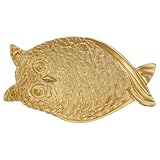 AKOOSY Bandeja decorativa de zinc en forma de búho para joyas, soporte resistente para anillos y accesorios, organizador vintage para dormitorio y baño