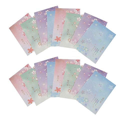 STOBOK 40 Peças de Papel de Carta Estilo Japonês para Escrever Flores de Sakura Em Papel Floral Vint