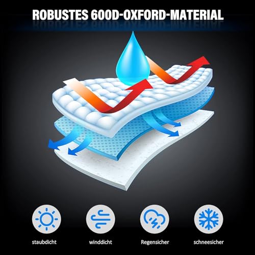 Bonna Faltgarage für Fahrradanhänger, Hundeanhänger und Lastenanhänger Abdeckung Wasserdicht - 600D Winddichtes Reißfestes Oxford-Gewebe fahrradanhänger Abdeckung zubehör - (140×88×92cm)