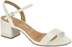 Sandália Feminina Salto Bloco Pelica Nude Vizzano 6291.900