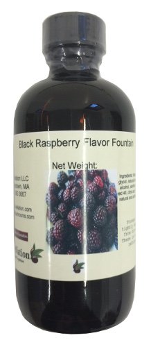 Black Raspberry Flavor Fountain, Sugar-Free Water Soluble Beverage Flavoring, Kosher, Gluten Free, Vegan - 4 ounces