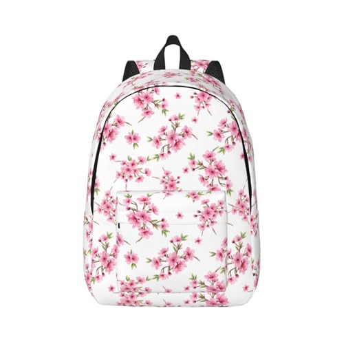 Sac à dos fleuri pour femme grand sac bandoulière rose pour voyager léger