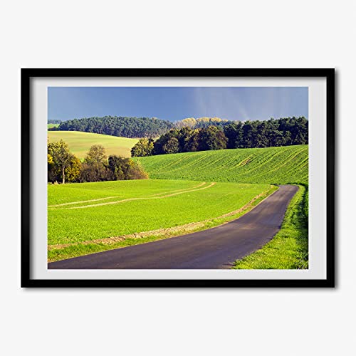 Cadre MDF Photo 70x50 cm Tulup - Tableau Décoratif en Bois Moderne Chemin de terre
