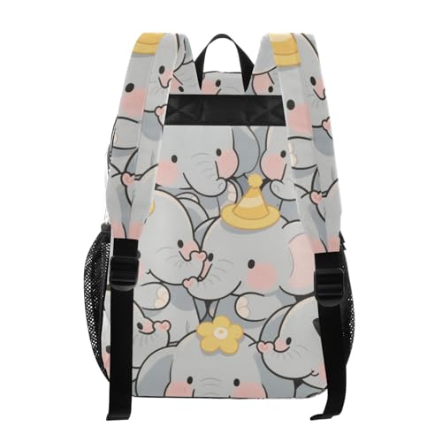 Cute Cartoon Elephant Grey Clear Backpack School Clear Bookbag For Teen Girls See Through Transparent PVC Backpack3
