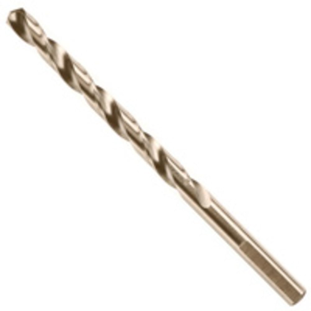 BOSCH CO2141B 1-Piece 7/32 in. x 3-3/4 in. Cobalt M42 Metal Drill Bit with Three-Flat Shank for Drilling Applications in Stainless Steel, Cast Iron, Titanium, Light-Gauge Metal, Aluminum