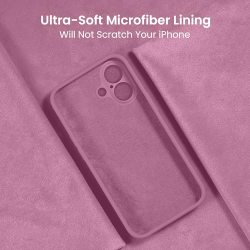 Image of FireNova Designed for iPhone 16 Plus Case, Silicone Upgraded [Camera Protection] Case, Soft Anti-Scratch Microfiber Lining Inside, 6.7 inch, Lilac Purple